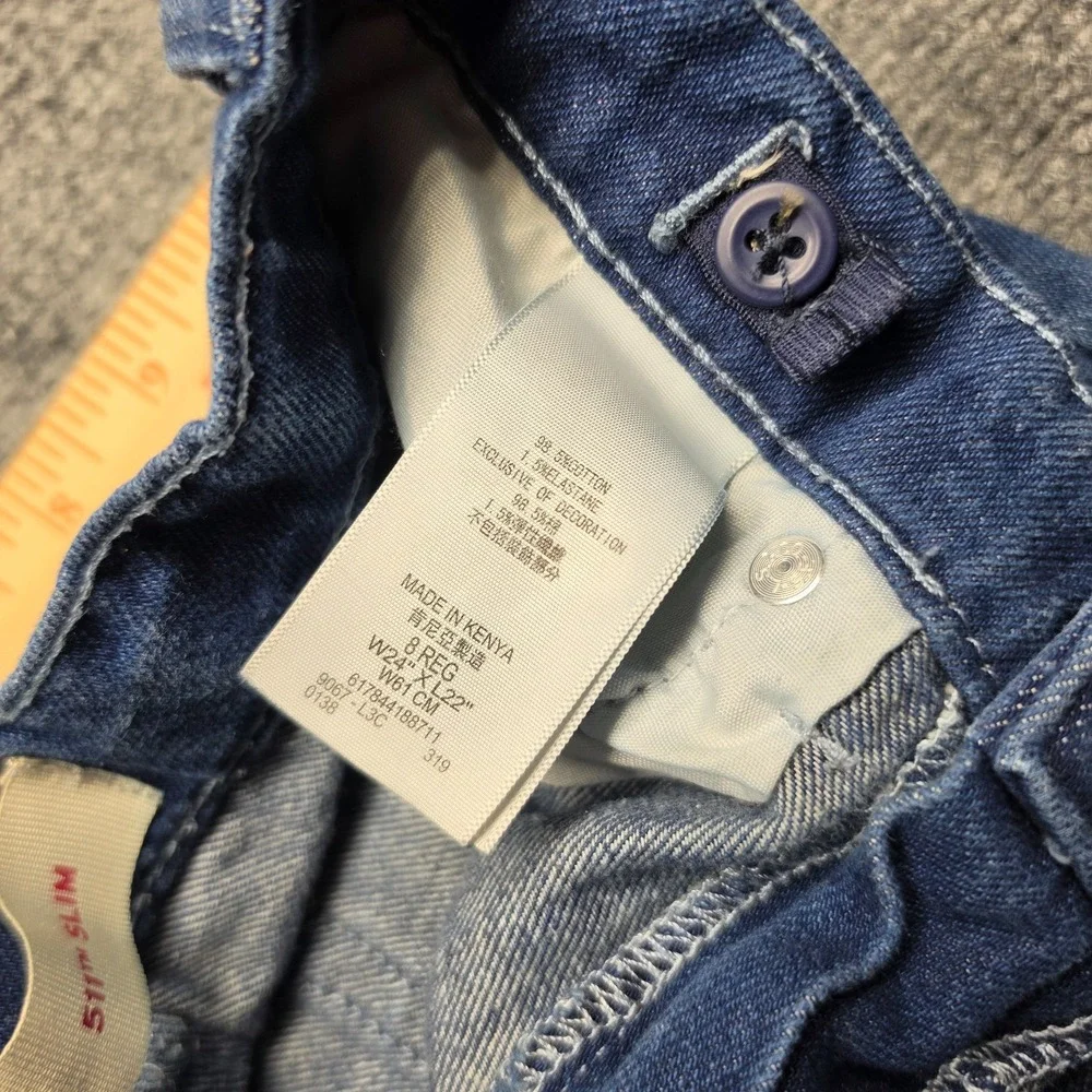 Levi's 511 Slim Fit Jeans Boys Size 8 Regular Blue Denim Adjustable Waist Stretc